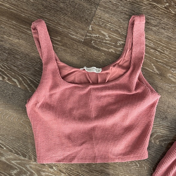 Abercrombie & Fitch Pink Waffle Lounge Set - Picture 4 of 7